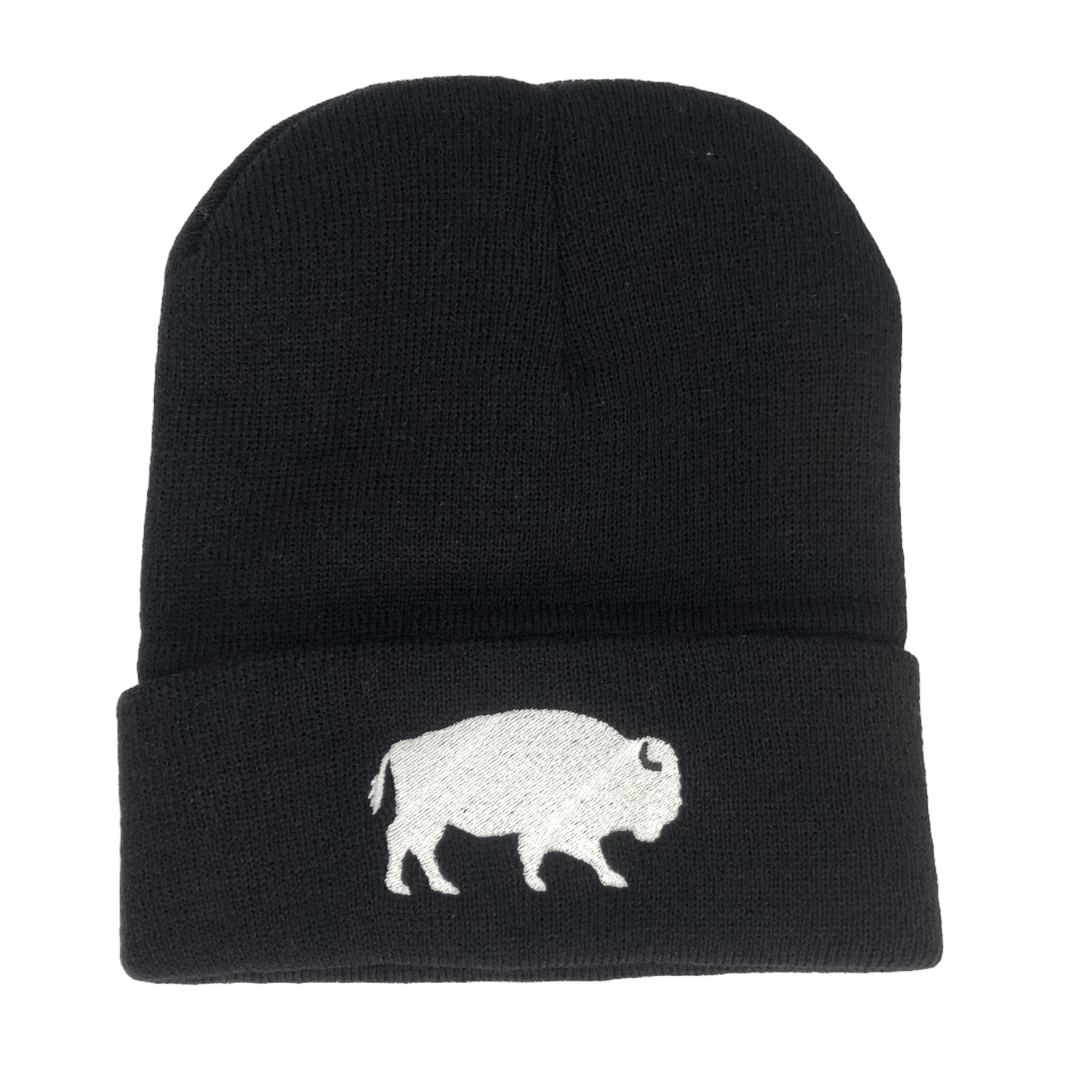 Standing Buffalo Beanie in Black