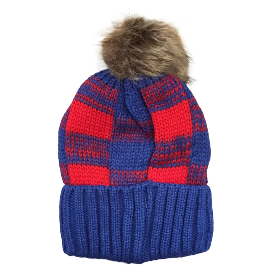 Buffalo Pom Check Hat