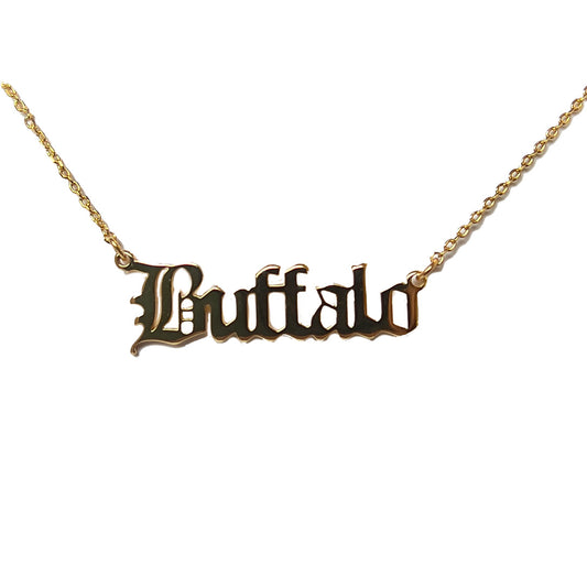 Buffalo Gothic Necklace Gold