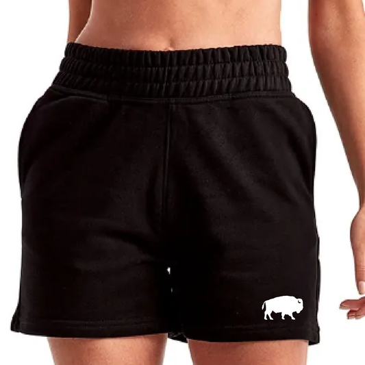 Standing buffalo Shorts in black