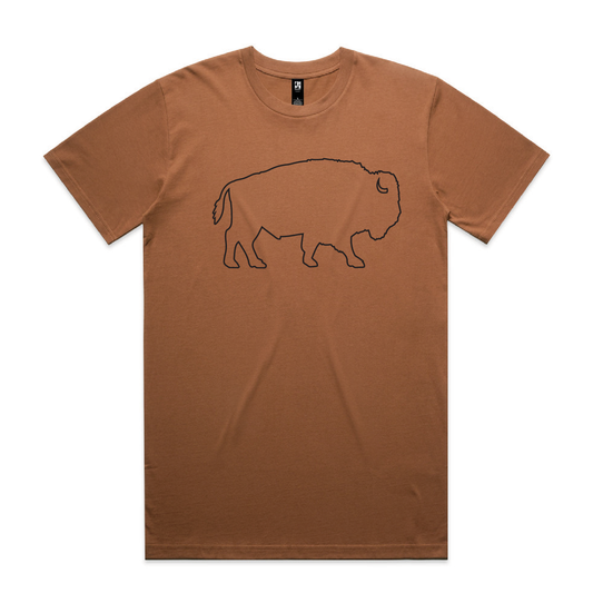 Outline Buffalo Tee in Cocoa