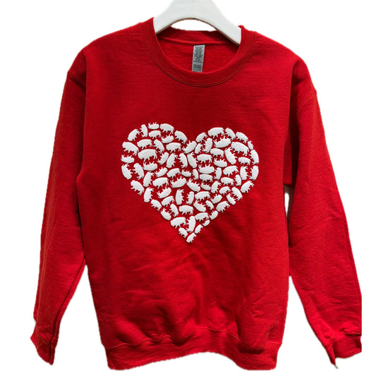 Heart Buffalo Crew Sweatshirt