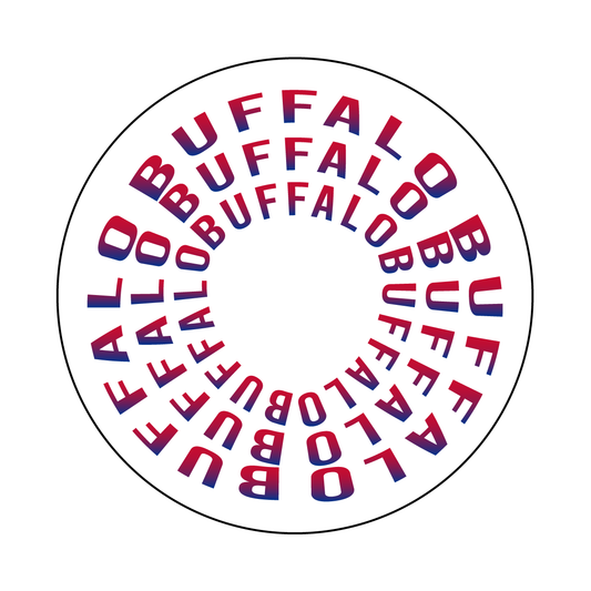 Buffalo Spiral Sticker