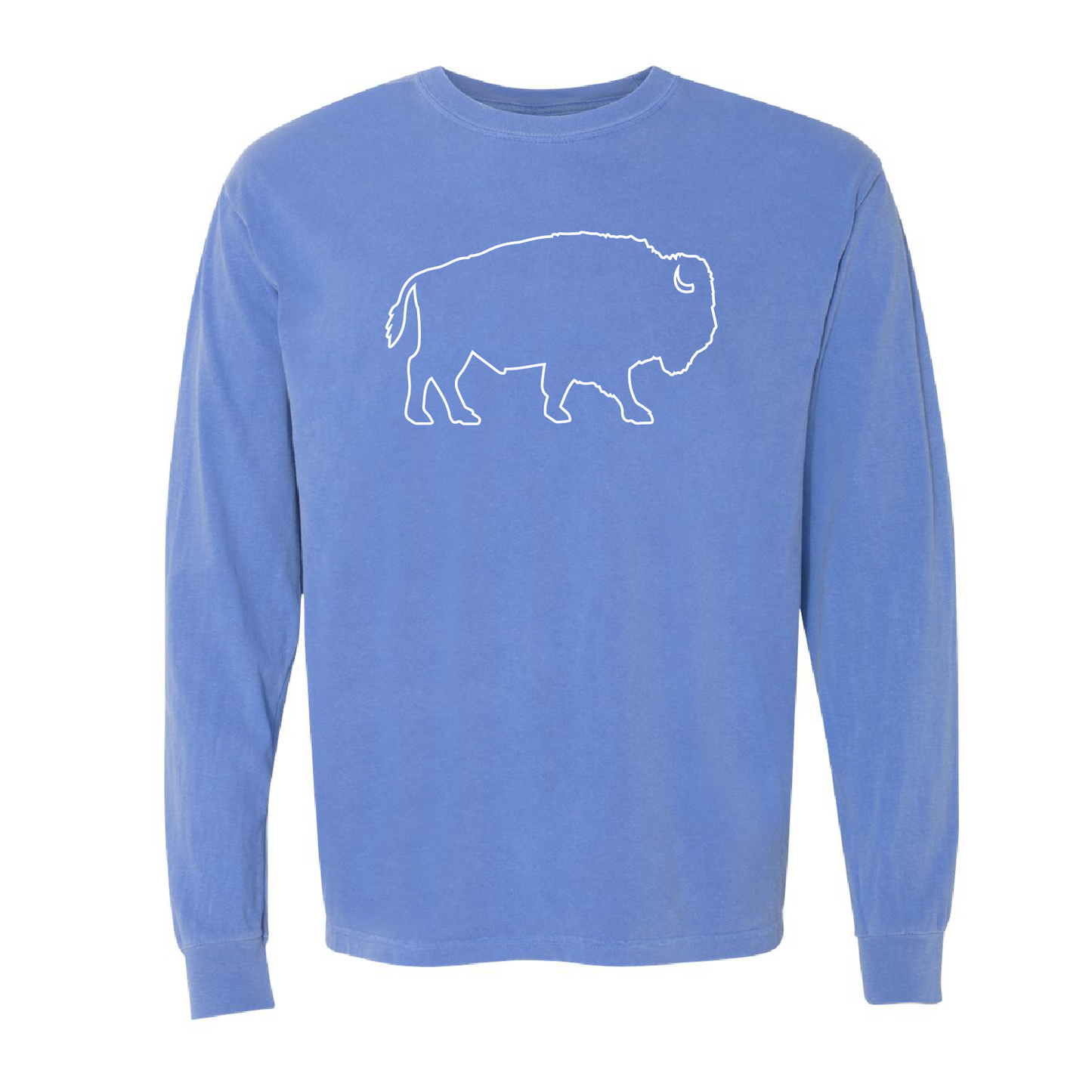 Outline Buffalo in Flo Blue