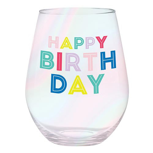 Happy Birthday Stemless Wine