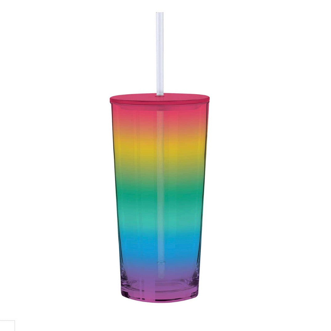 Glass Tumbler Rainbow
