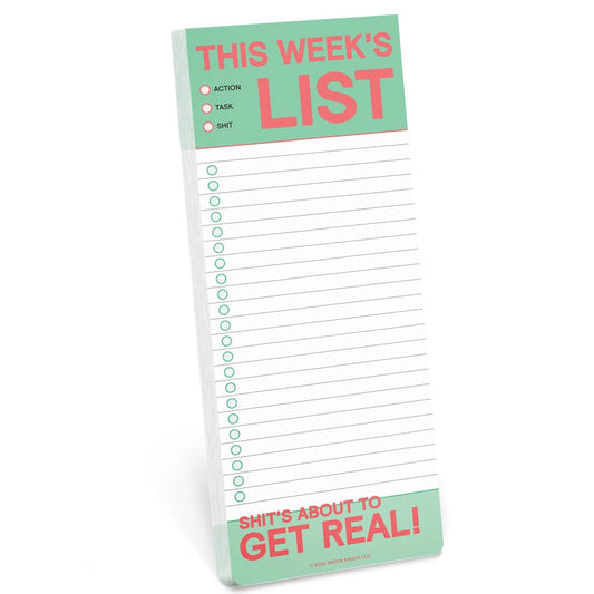 This Week Make A List Pad