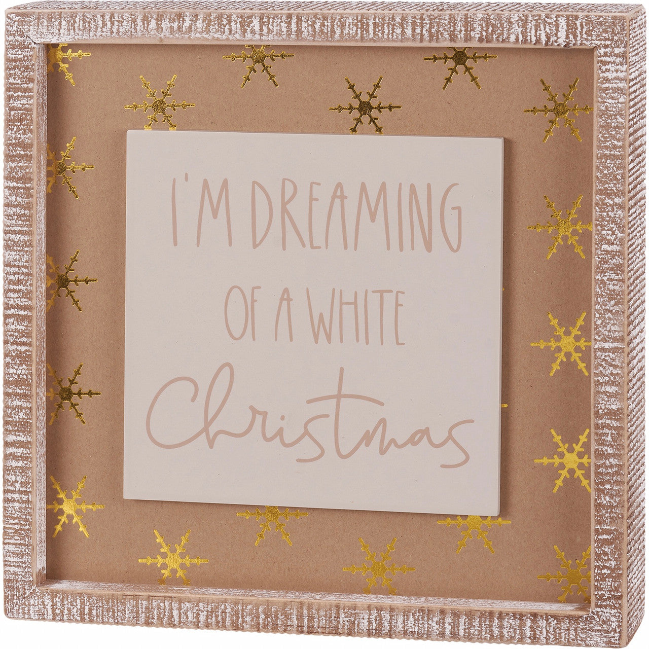 White Christmas Box Sign