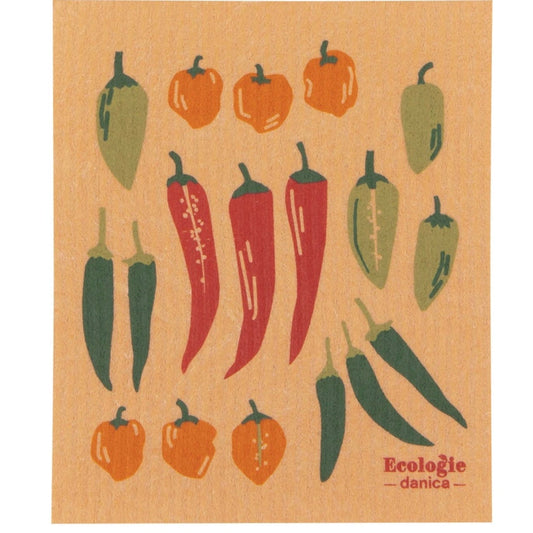 Chili Peppers Sponge Cloth
