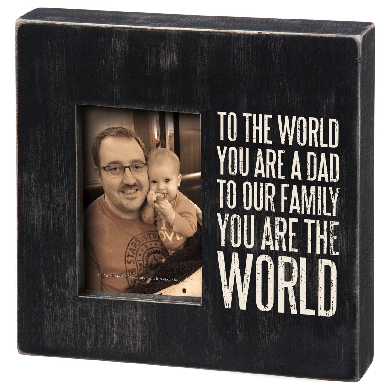 To The World Dad Box Frame