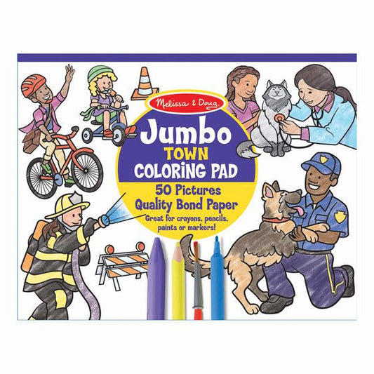 Jumbo Coloring Pad Town