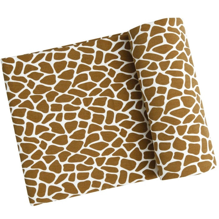 Giraffe Print Swaddle Blanket