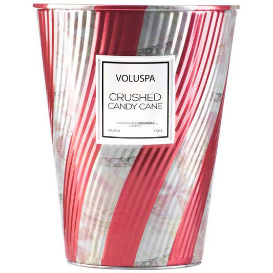 Giant Candy Cane Tin Candle