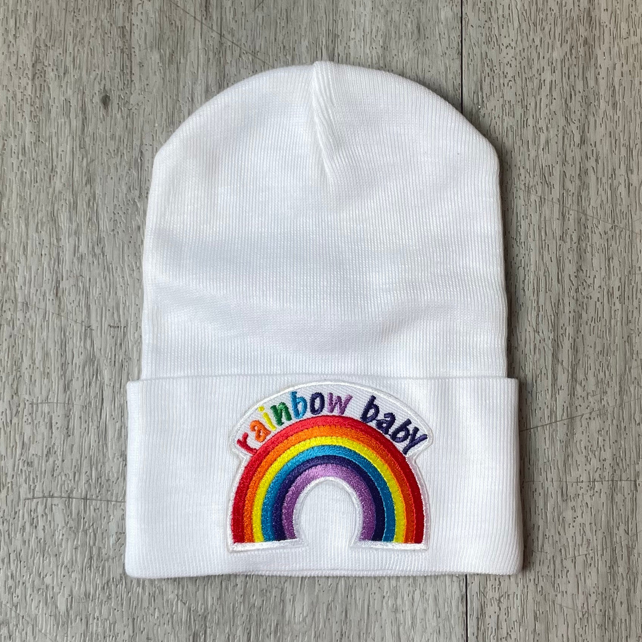 Rainbow Baby Patch Hat
