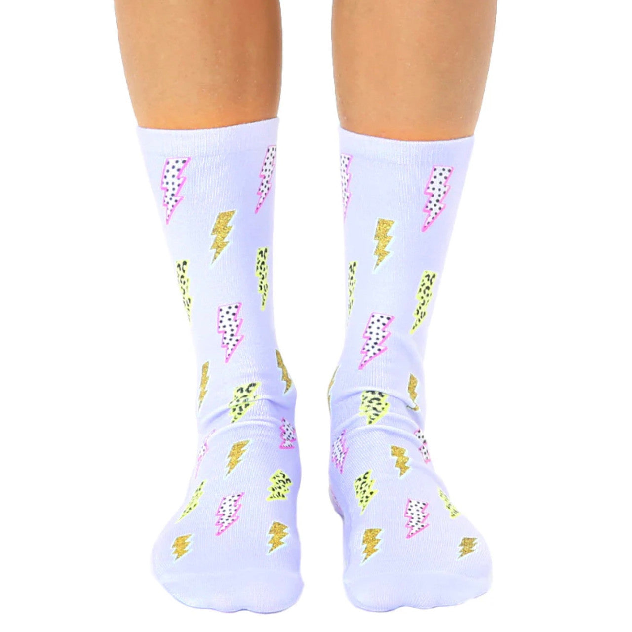 Lightening Bolt Crew Socks