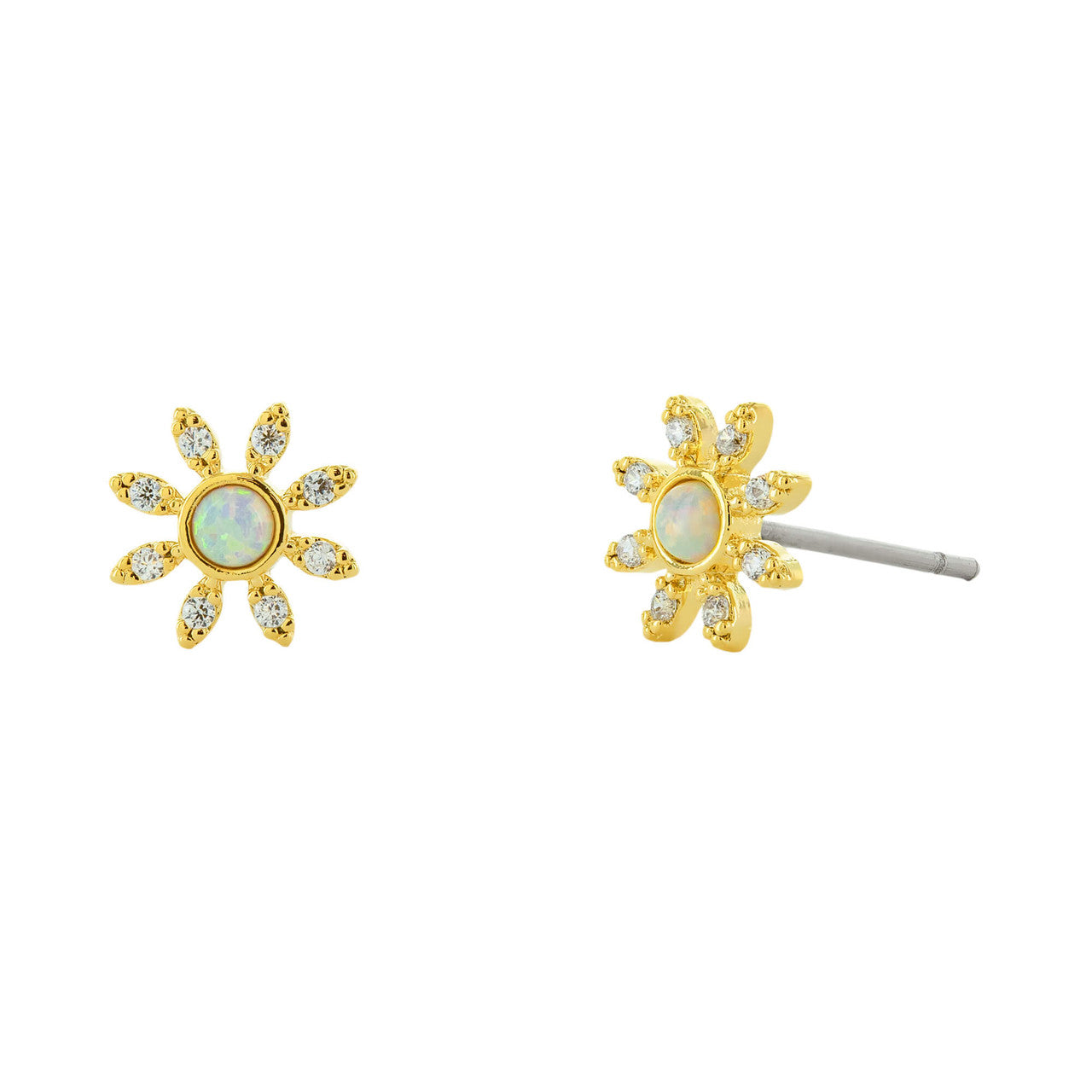 Flower Opal Earring