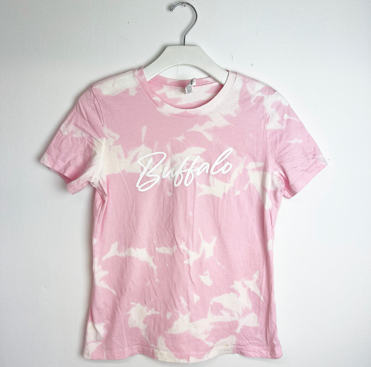 Pink Buffalo Script Tie Dye T-Shirt