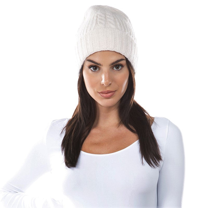Cable Knit Hat Cream