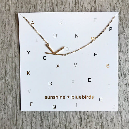 Initial K Necklace Gold