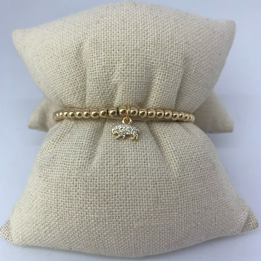 Buffalo Crystal Bead Bracelet