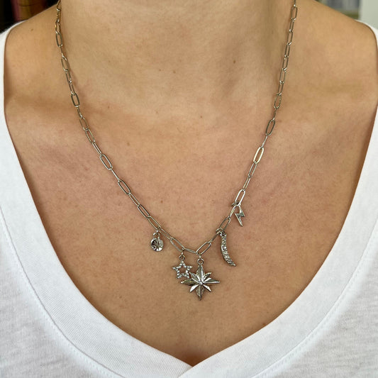 North Star Necklace Silver