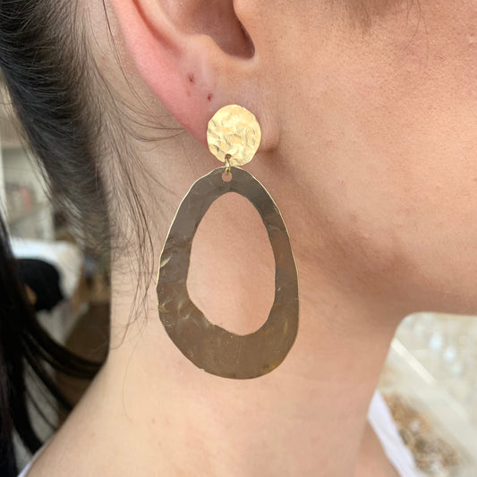 Hammered Drop Earring