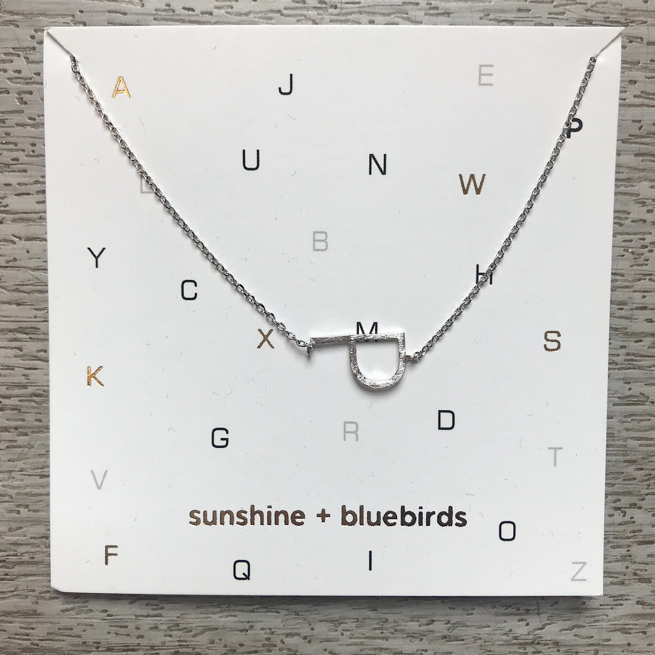 Initial P Necklace Silver