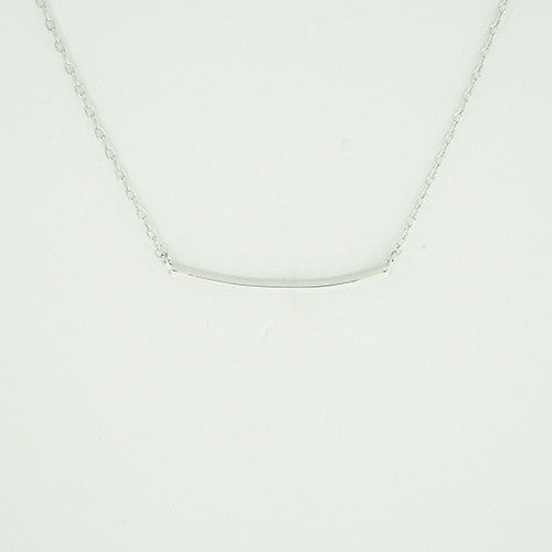Petite Bar Necklace Silver