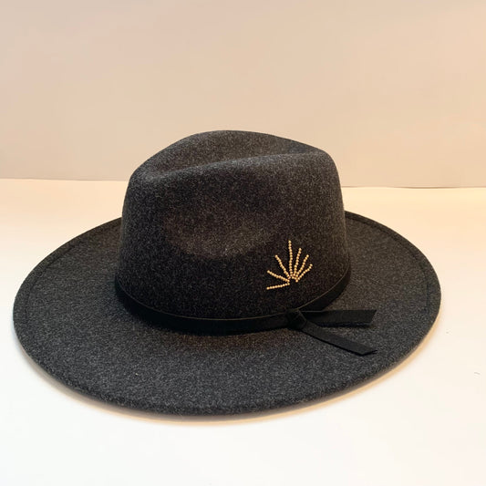 Black Poly Wool Hat