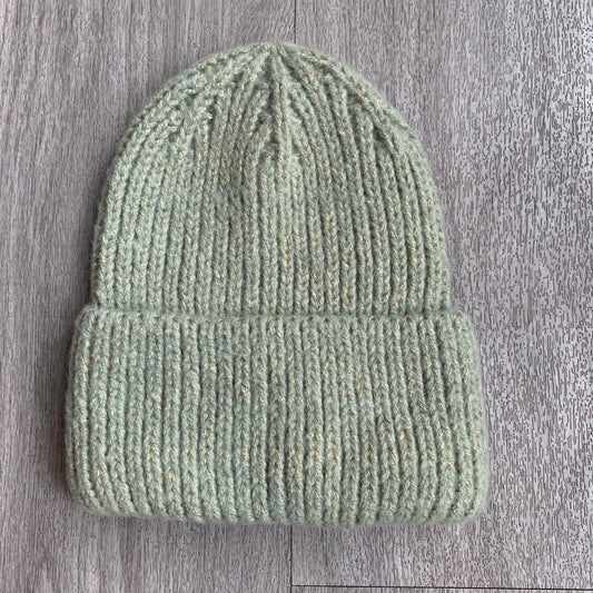 Lurex Infused Beanie Sage