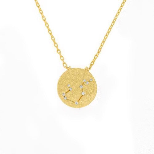 Aquarius Symbol Necklace Gold