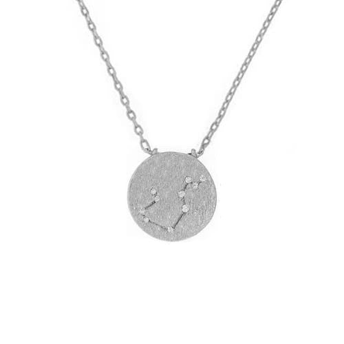 Aquarius Symbol Necklace Silver