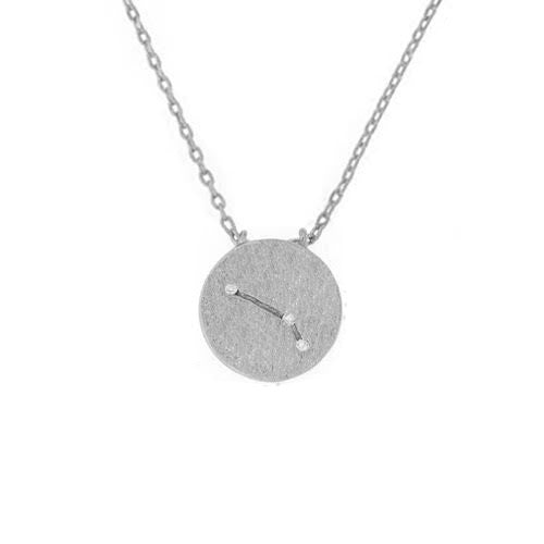 Aries Symbol Necklace Silver
