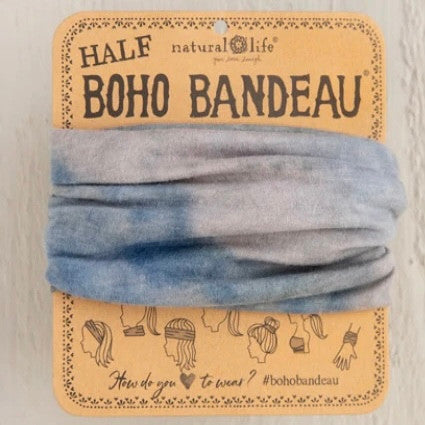 Half Bandeau Blue Tie Dye