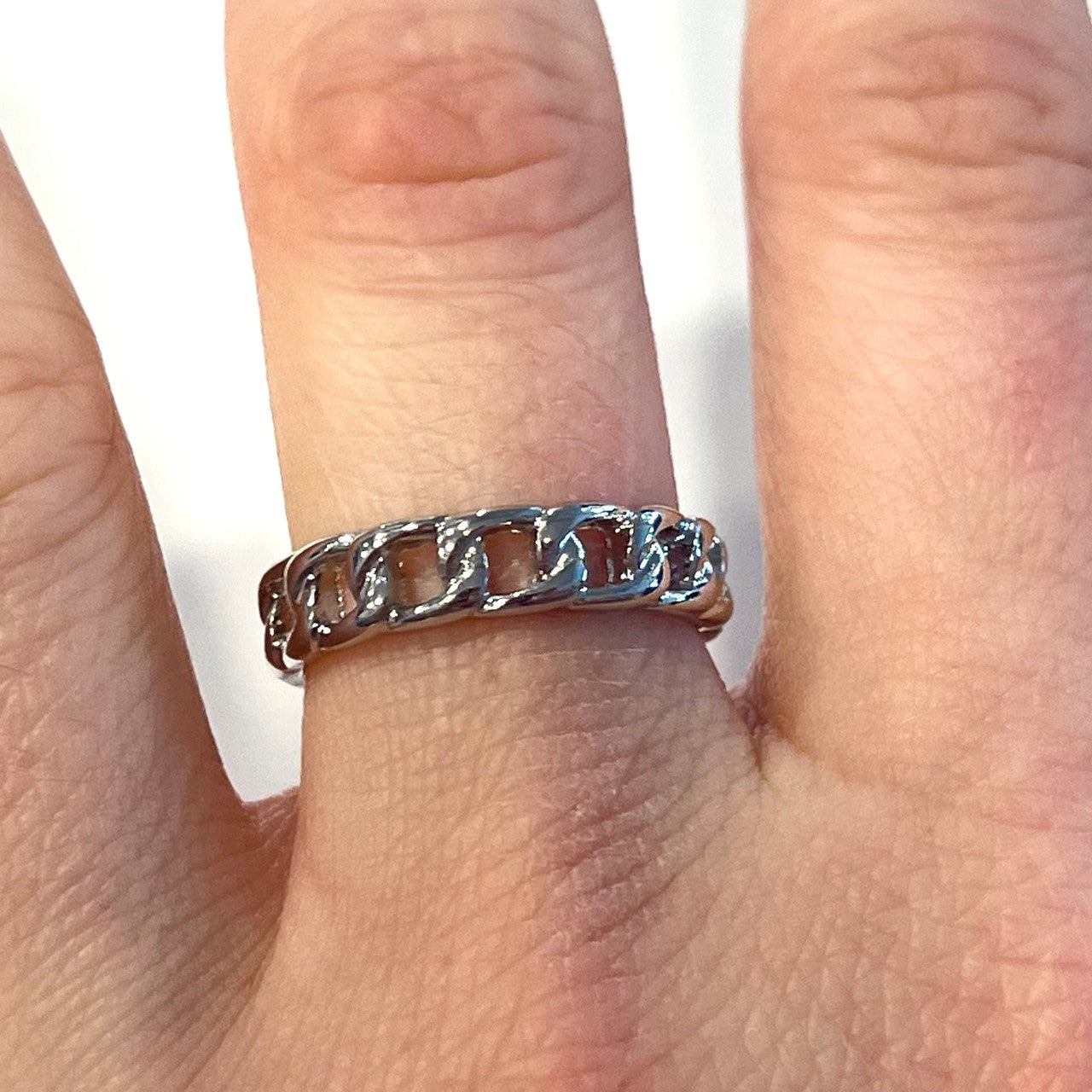 Silver Chain Link Ring