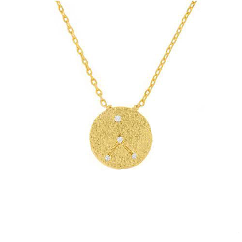 Cancer Symbol Necklace Gold