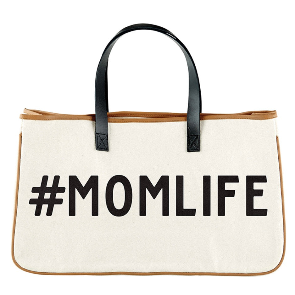 #Momlife Canvas Tote