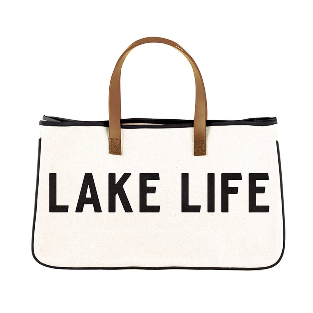 Lake Life Canvas Tote