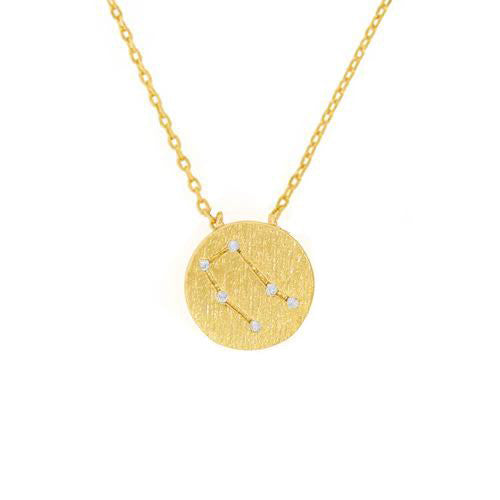 Gemini Symbol Necklace Gold