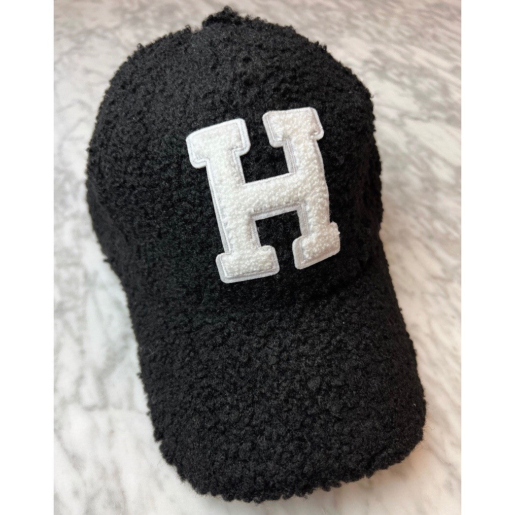 Black Sherpa Initial Hat H