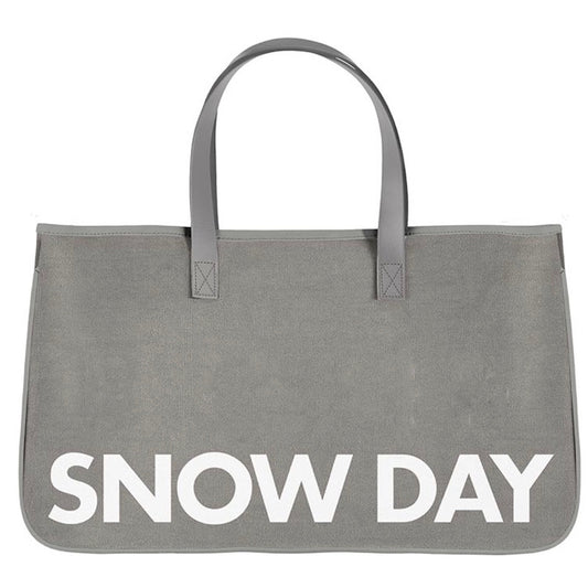 Snow Day Canvas Tote