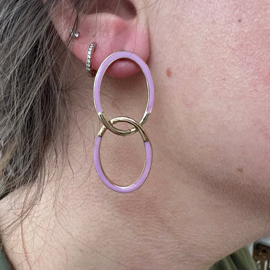 Epoxy Ring Link Earring
