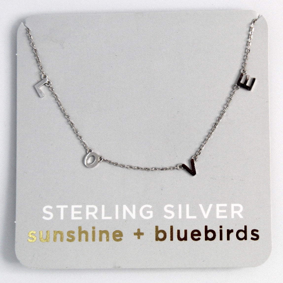 Sterling Love Chain Necklace