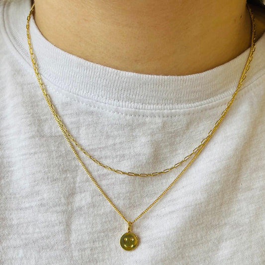Smile Chain Layer Necklace