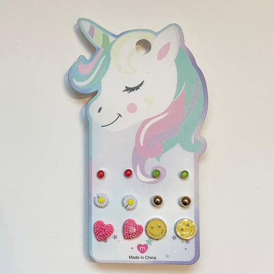 Kids Unicorn Earring Stud Set