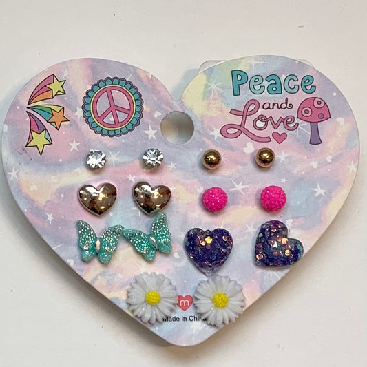 Kids Heart/ Flower Stud Set