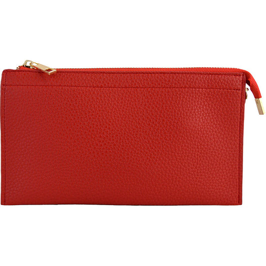 Perfect 3 Pocket Clutch Red
