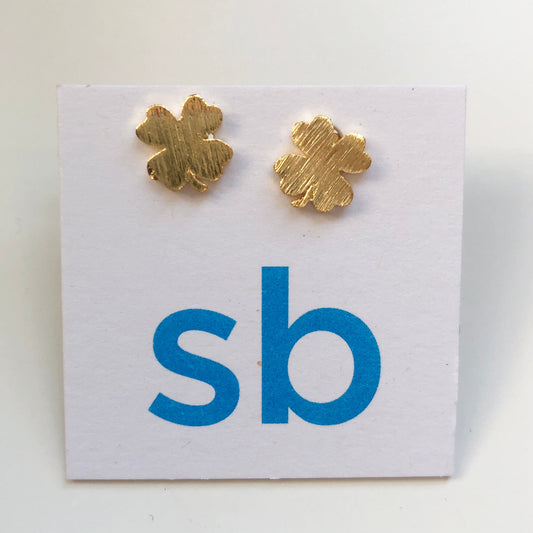 Four Leaf Clover Stud Gold