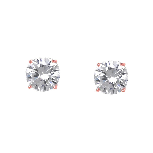 8mm Round Crystal Stud Rose