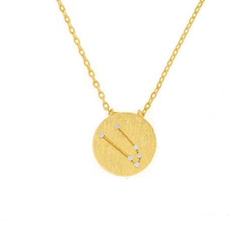 Taurus Symbol Necklace Gold